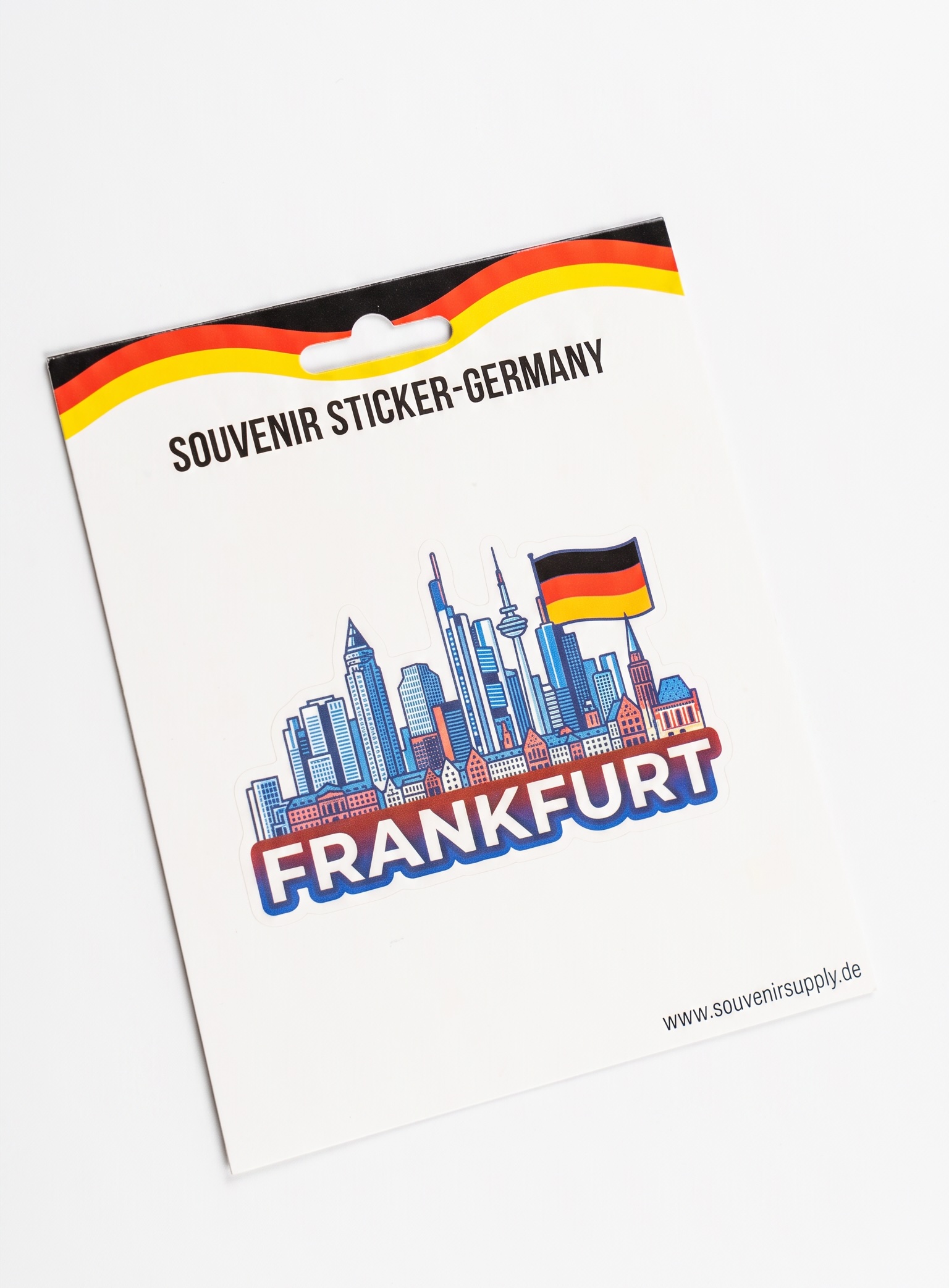 Frankfurt Sticker Blau-Weiß mit Flagge | Frankfurt Souvenir