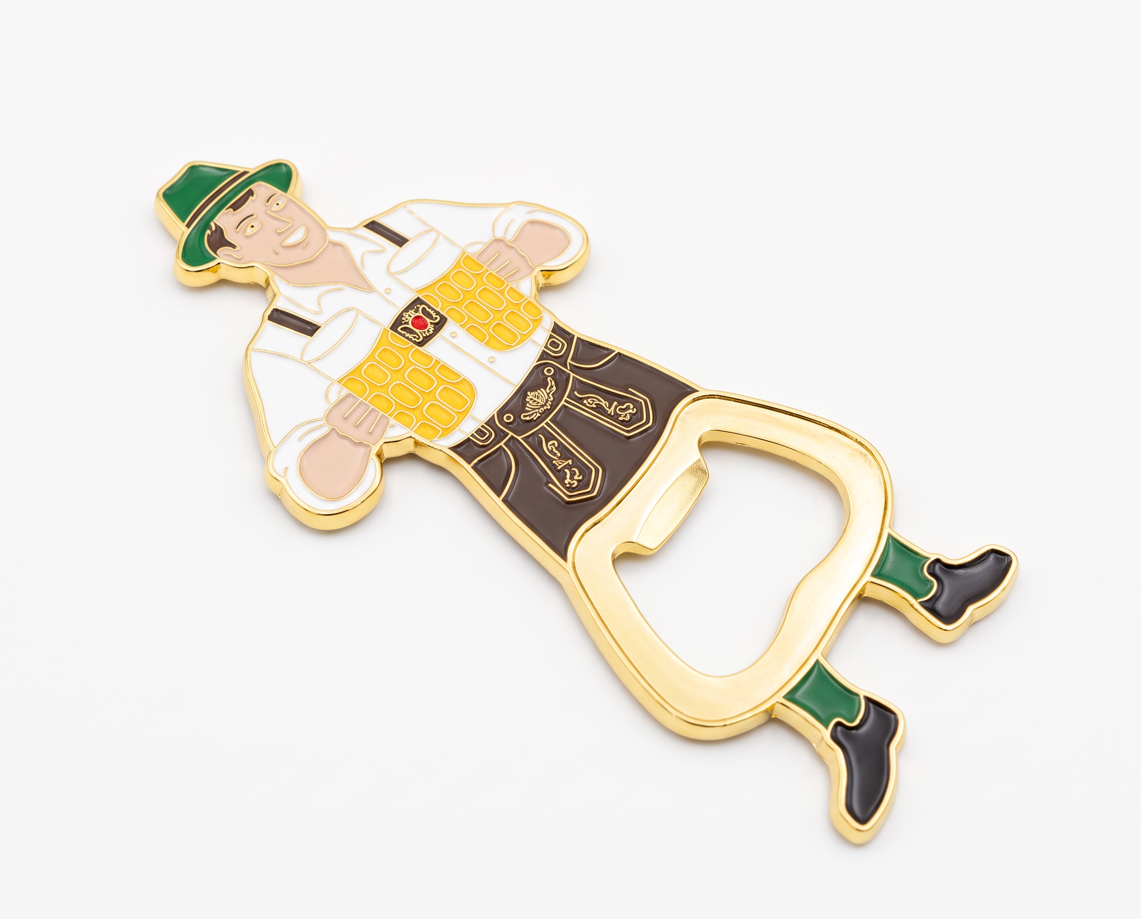 Magnet-Flaschenöffner Bayerischer Kellner mit zwei Maßbier | Oktoberfest & Bayern Souvenir