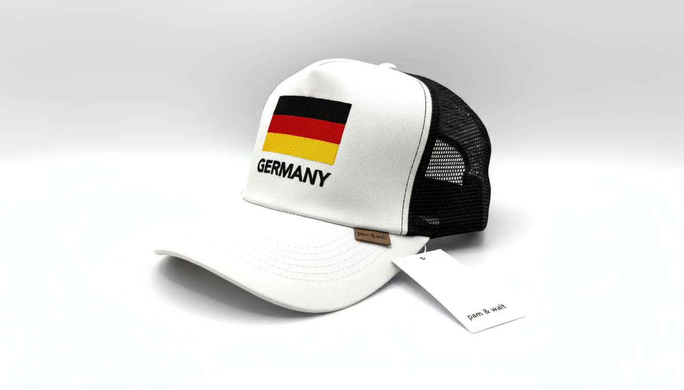 Kappe Deutschland Flagge bestickt