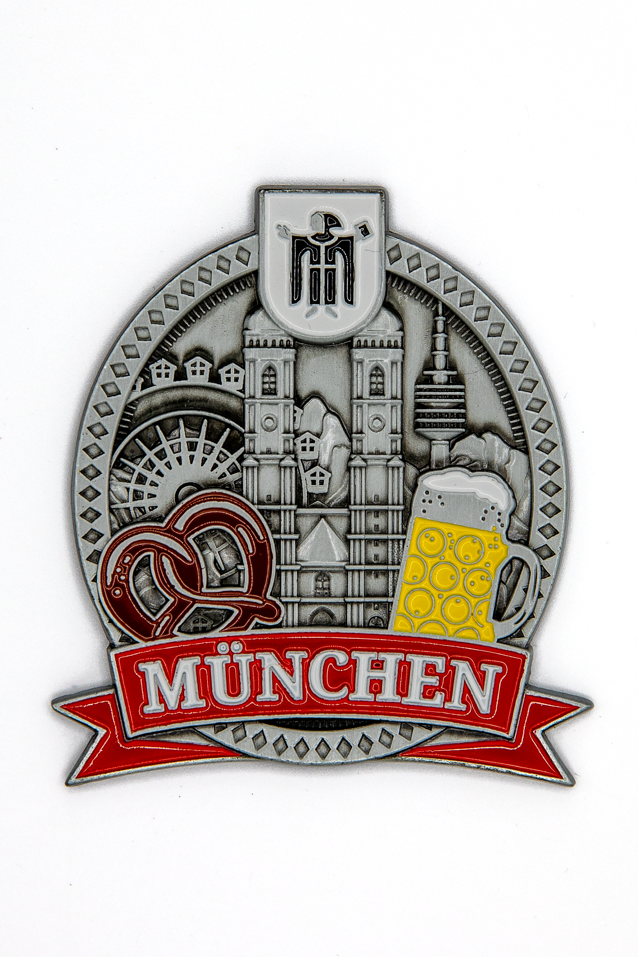 Magnet München rund Metall
